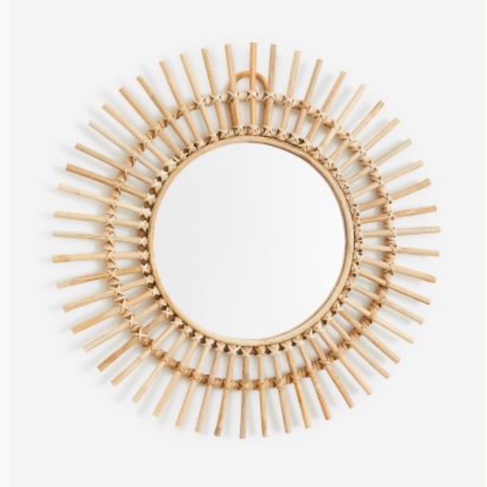 H&M Home Large Rattan Framed Mirror
